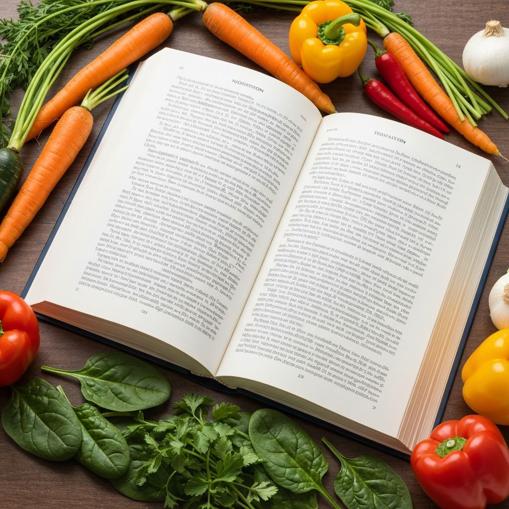 Educational reading about nutrition